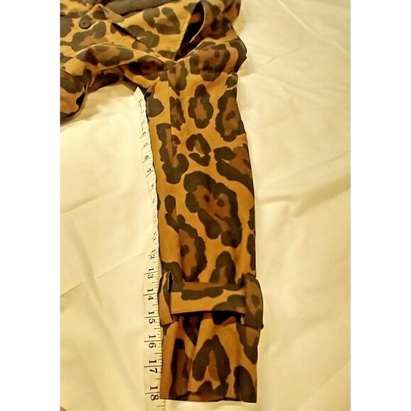 INC International Concepts Leopard Print Trench Coat With Belt Medium - Picture 6 of 10